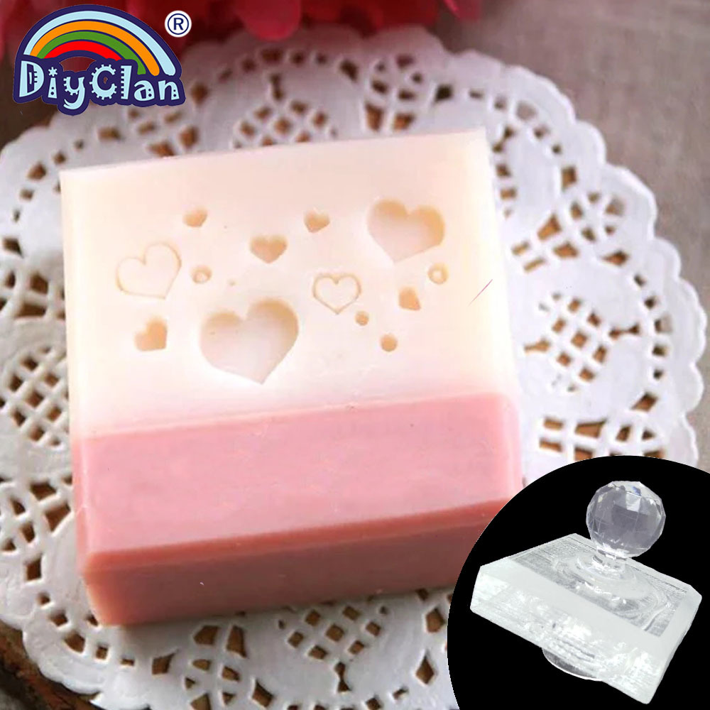 Soap Making Websites - Heart Shape Handmade Soap Stamp Transparent