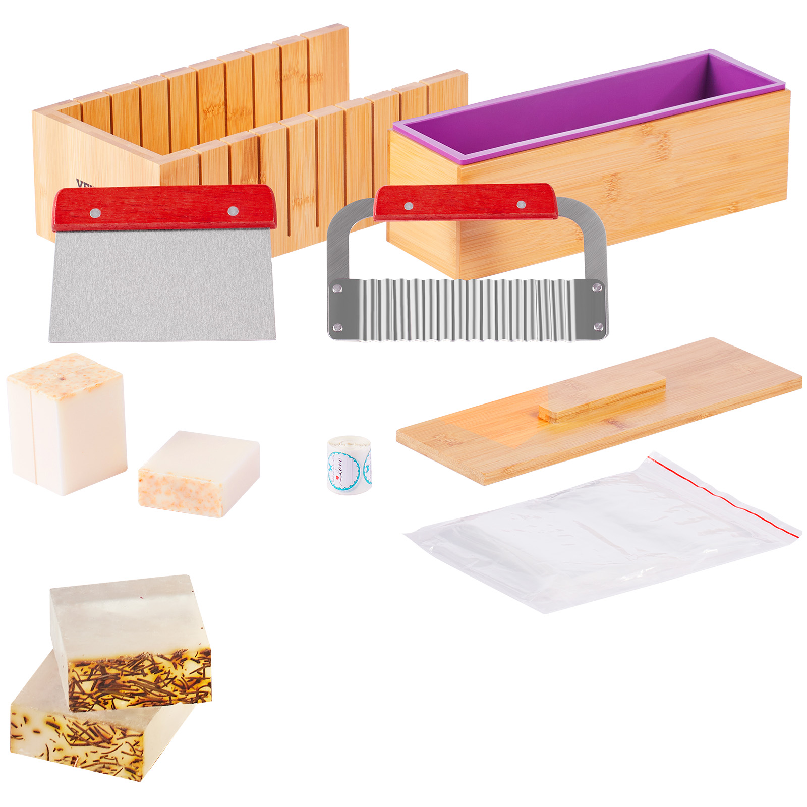 Soap Making Essentials - VEVOR Soap Making Kit Bamboo Cutting