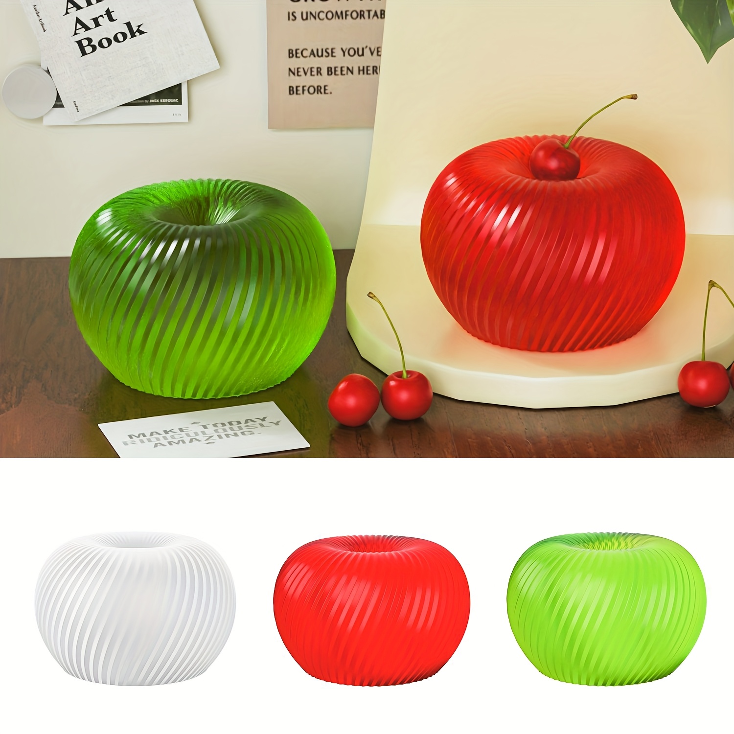 Soap Making Oven - A trendy red apple silicone mold