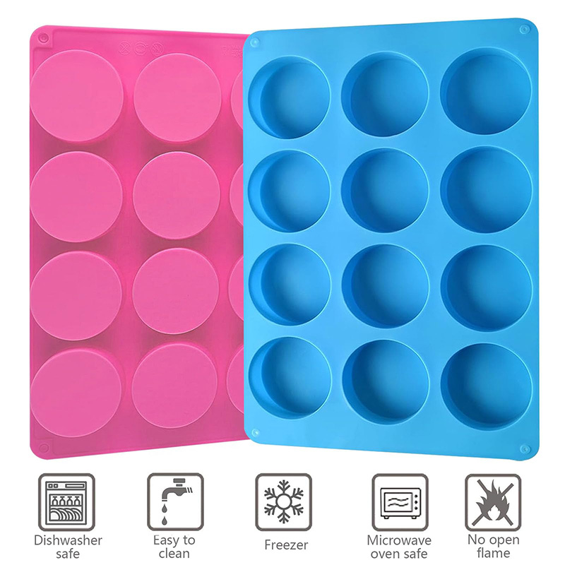 Round Silicone Molds 12-Cavity - Soap Making Oven ulasan dan harga
