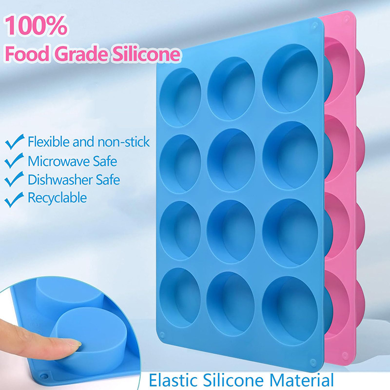 Round Silicone Molds 12-Cavity - Soap Making Oven ulasan dan harga