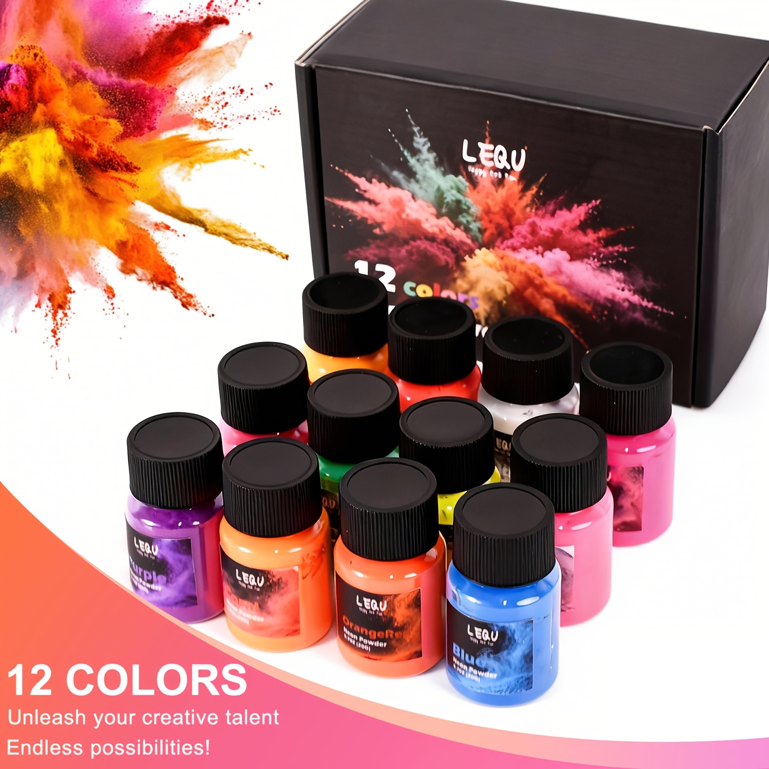 LEQU 12Colors Neon Fluorescent - Soap Making Book For Beginners ulasan dan harga