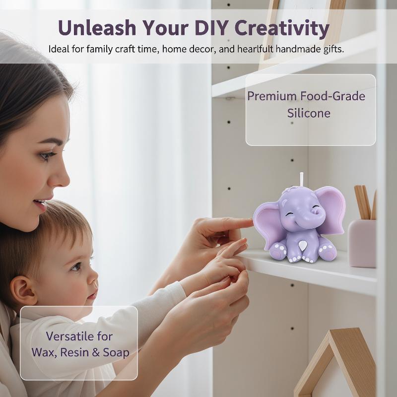Cute 3D Elephant Silicone Cand - Soap Making Oven ulasan dan harga