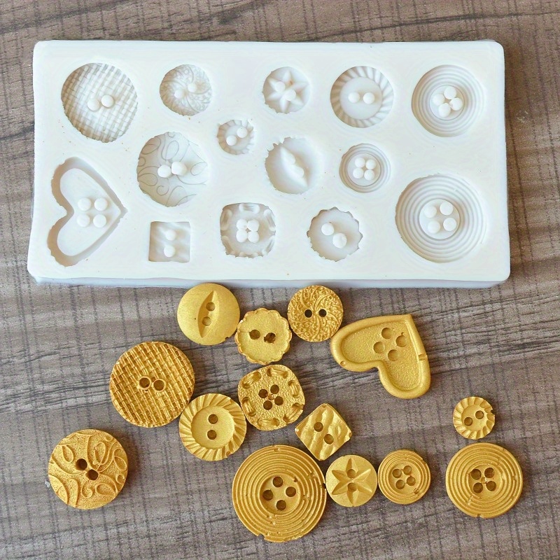 Buttons Shape Silicone Mold Si - Soap Making Oven ulasan dan harga
