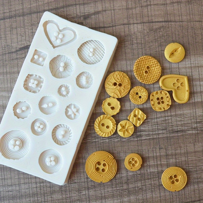 Buttons Shape Silicone Mold Si - Soap Making Oven ulasan dan harga
