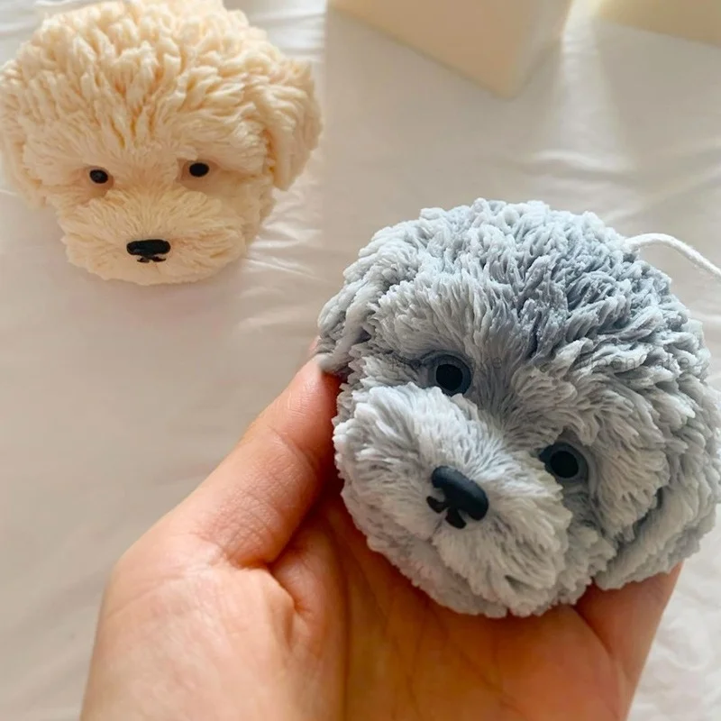 3D Teddy Dog Head Candle Silic - Soap Making Book For Beginners ulasan dan harga
