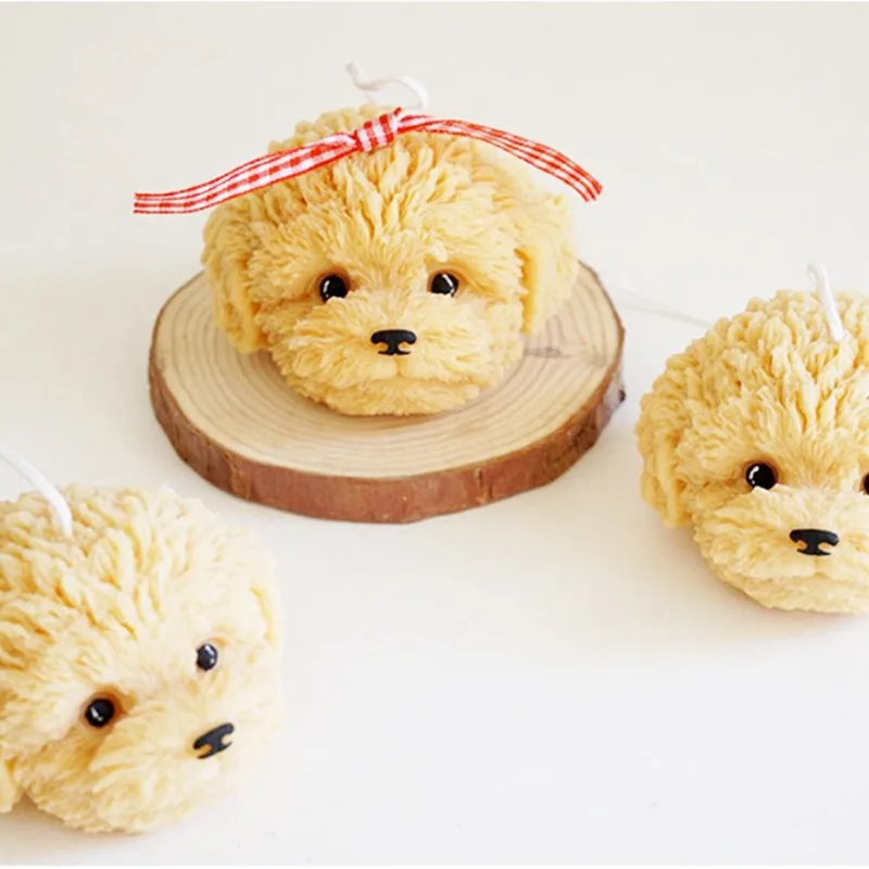3D Teddy Dog Head Candle Silic - Soap Making Book For Beginners ulasan dan harga