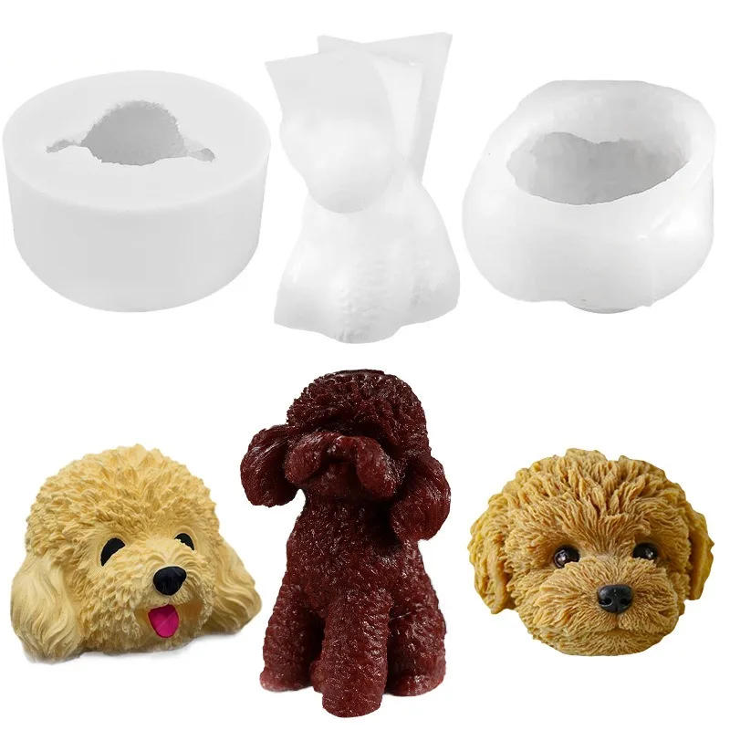 3D Teddy Dog Head Candle Silic - Soap Making Book For Beginners ulasan dan harga
