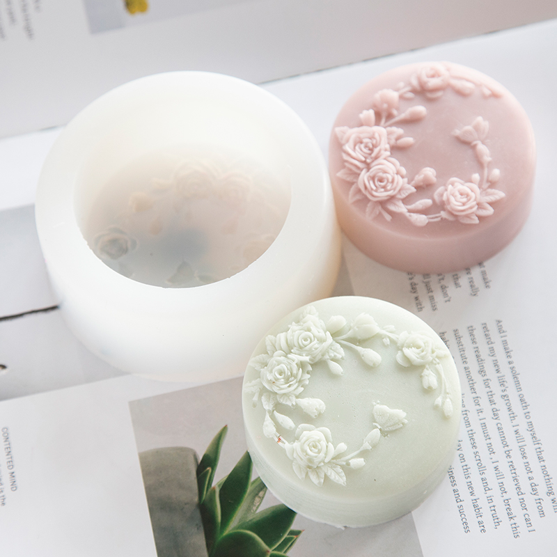 Round Shape Rose Flower Handma - Soap Making Things ulasan dan harga