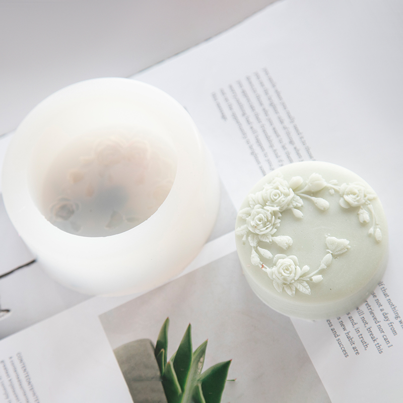 Round Shape Rose Flower Handma - Soap Making Things ulasan dan harga