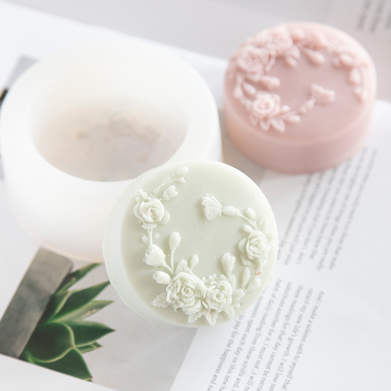 Round Shape Rose Flower Handma - Soap Making Things ulasan dan harga
