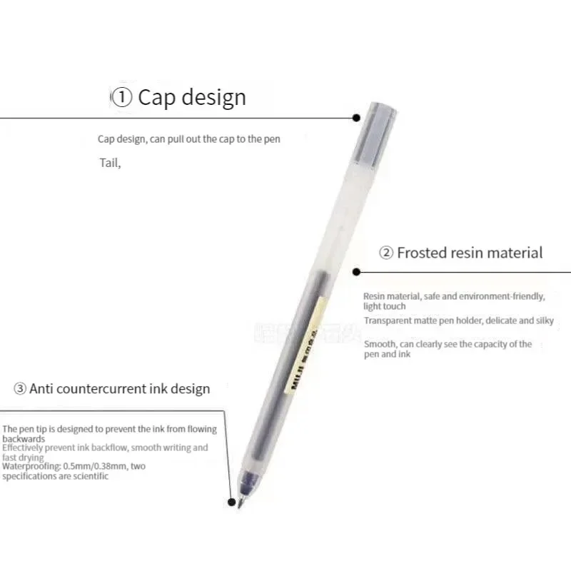 6/8Pcs/Set MUJIs Gel Pen Black - Pentel Pen Energel ulasan dan harga