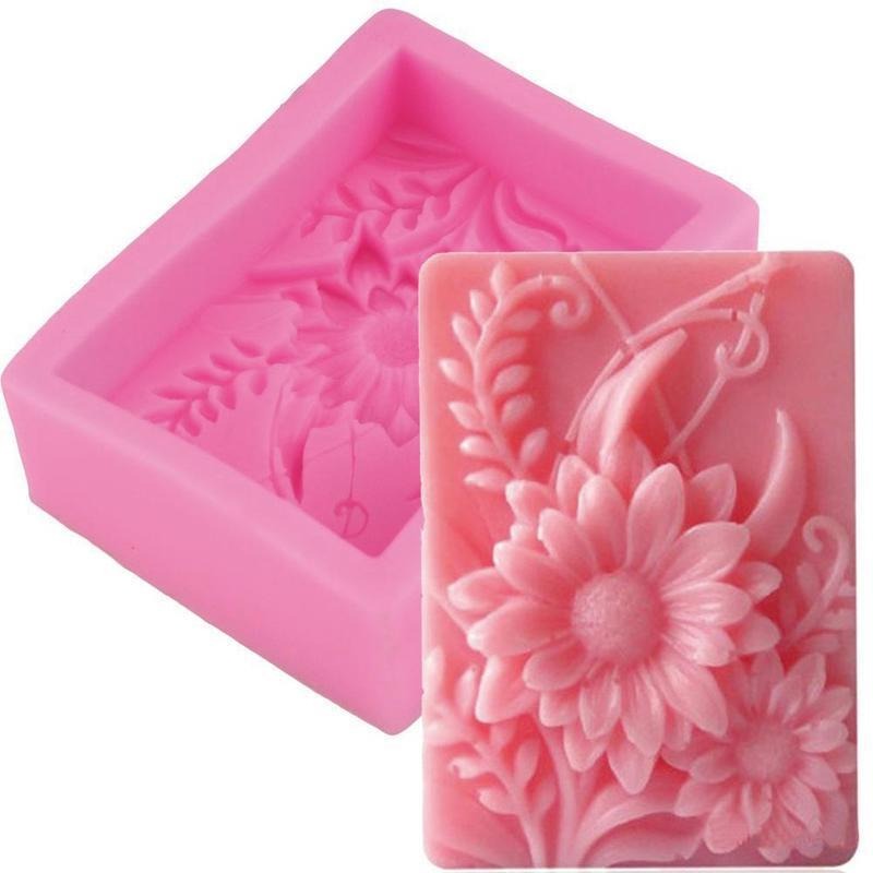 1pc 3D Square Rose Flower Sili - Soap Making Book For Beginners ulasan dan harga