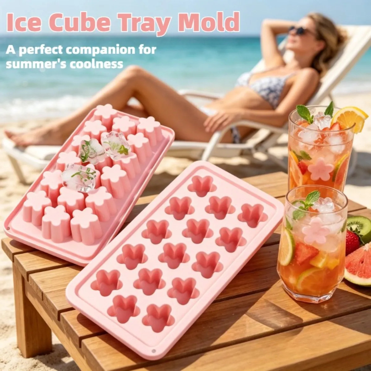 1pc Flower Ice Cube Tray with  - Soap Making Websites ulasan dan harga