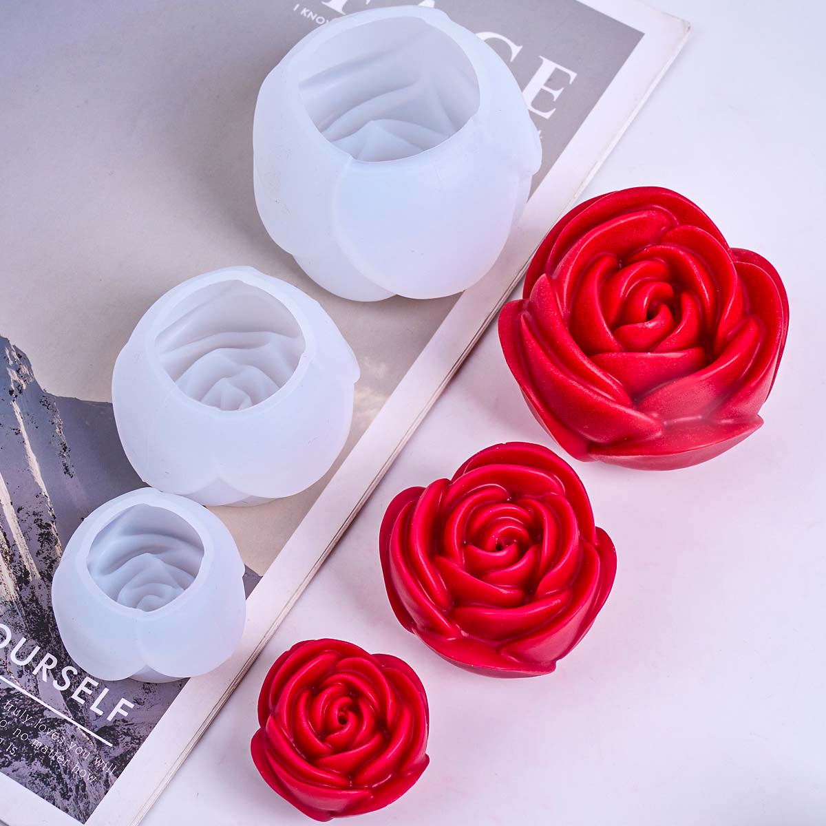 3D Flower Shape Silicone Candl - Soap Making Essentials ulasan dan harga