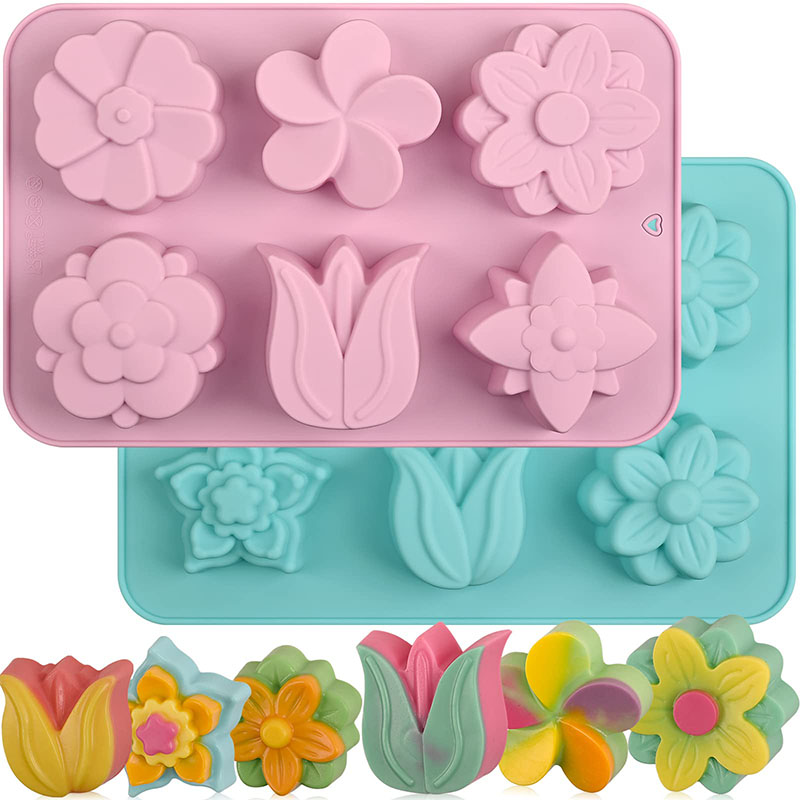Silicone Flower Cake Molds 6-C - Soap Making Websites ulasan dan harga