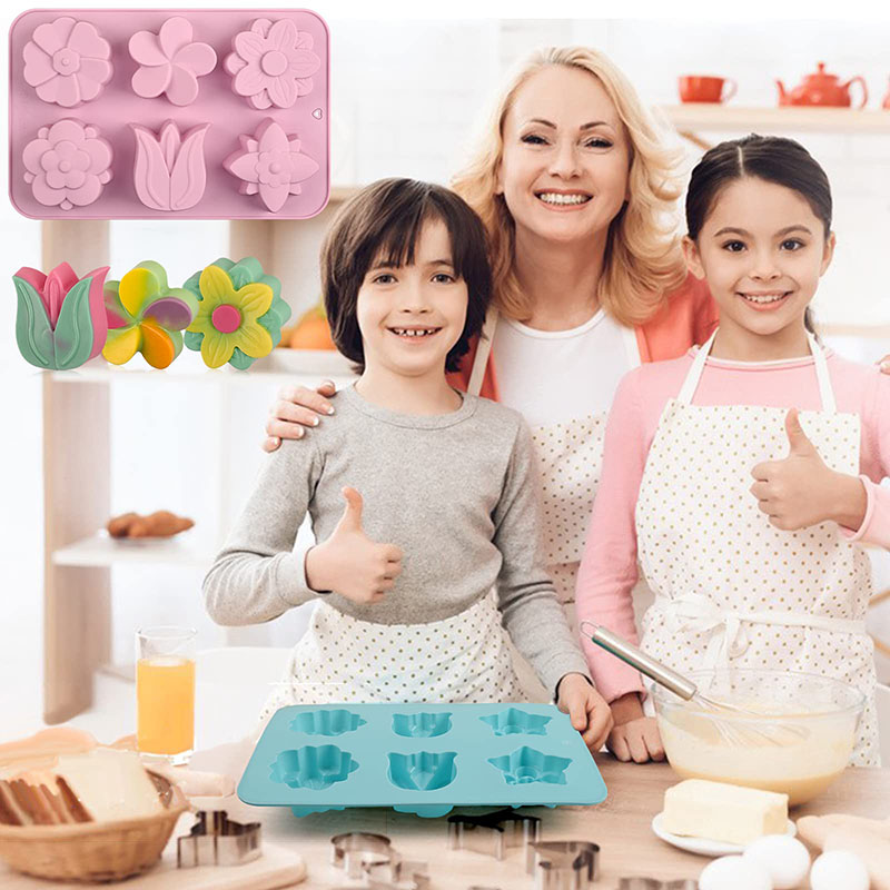 Silicone Flower Cake Molds 6-C - Soap Making Websites ulasan dan harga
