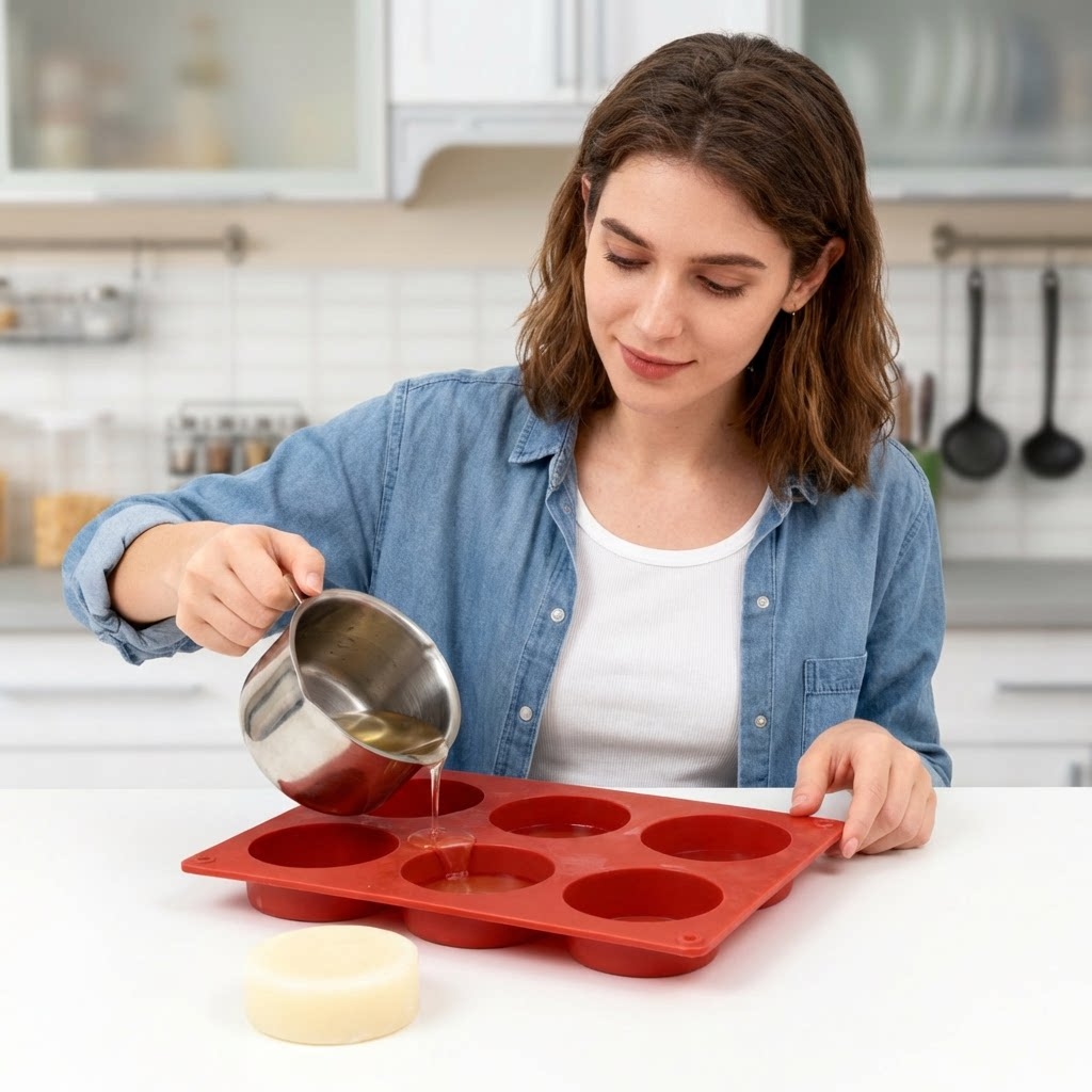 Round Silicone Soap Mold DIY H - Soap Making Things ulasan dan harga