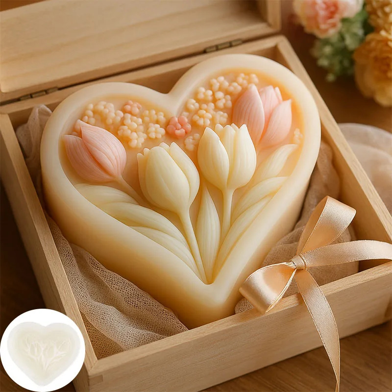 Silicone Mold for Heart-shaped - Soap Making Book For Beginners ulasan dan harga