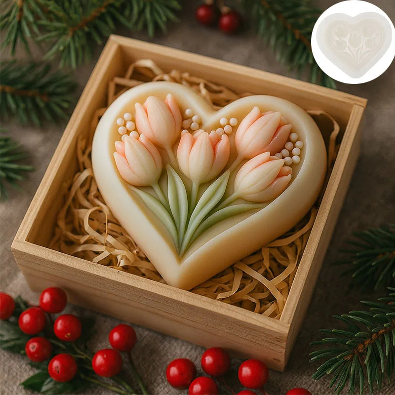 Silicone Mold for Heart-shaped - Soap Making Book For Beginners ulasan dan harga